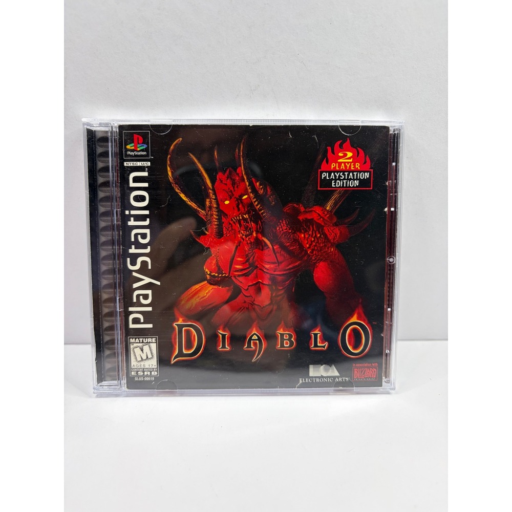 Diablo Sony PlayStation 1 PS1 1998 NTSC UC EA Blizzard SLUS-00619 Manual Case